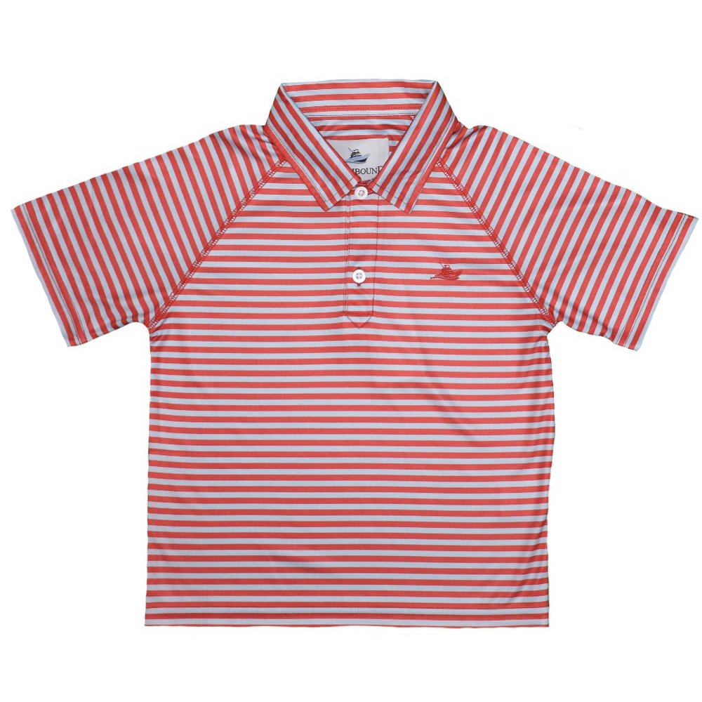 Red and Blue Striped Polo